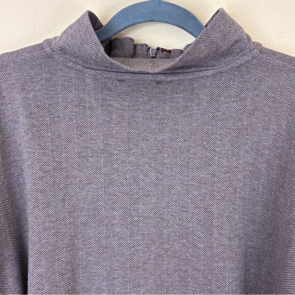 NWT Tahari Brown Viscose Textured Crop 3/4 Zip Long Sleeve Pullover Top (XXL) - Picture 11 of 16